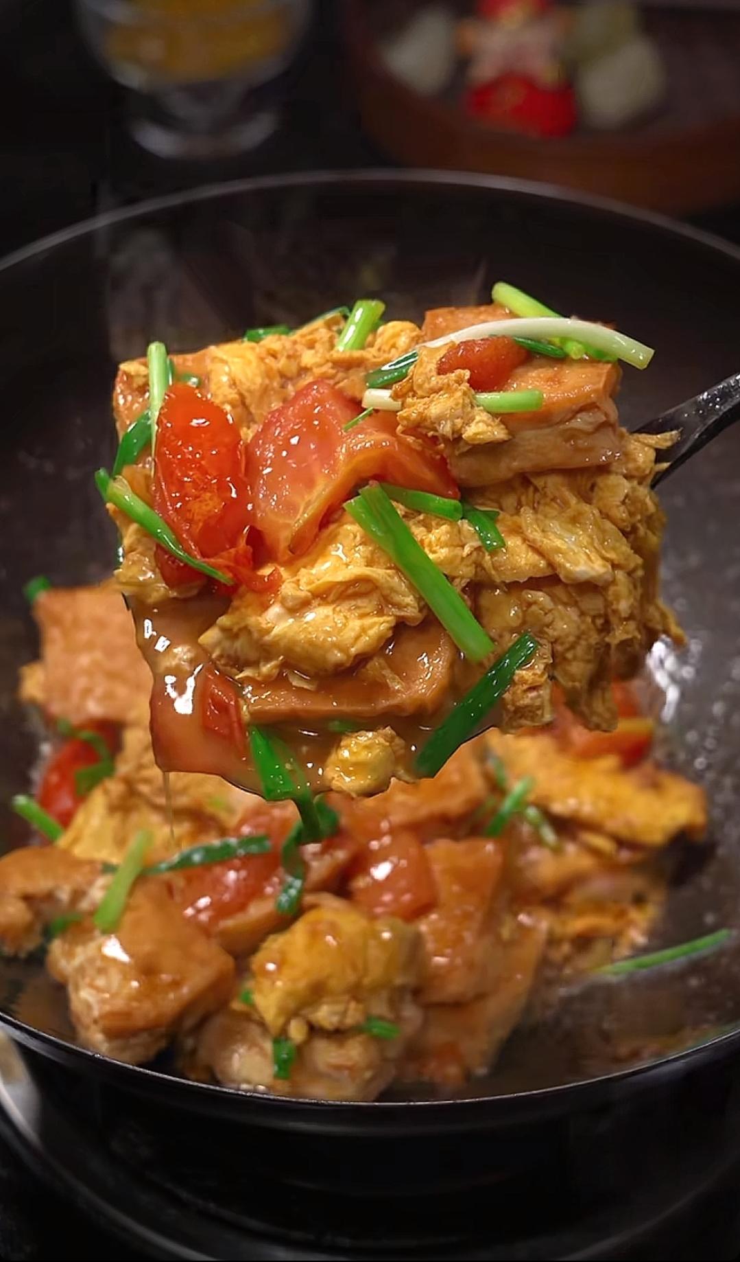 西红柿焖豆腐