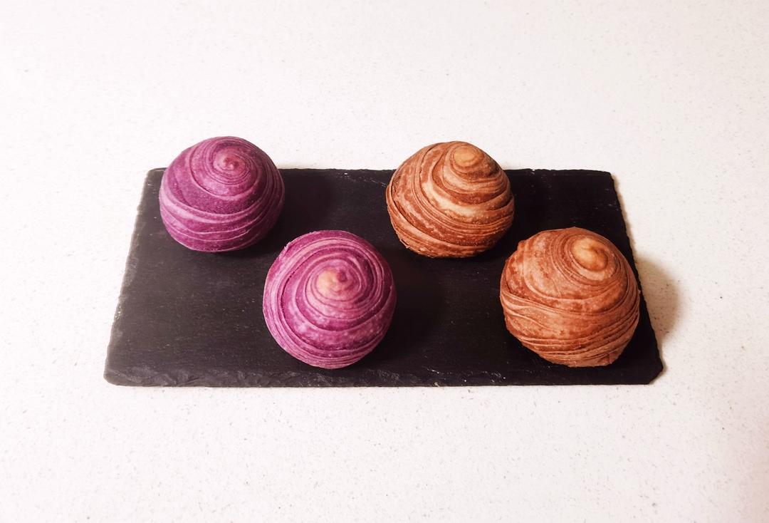 彩色蛋黄酥 螺旋酥 彩酥