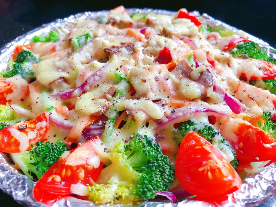 keto-生酮菜底披萨的做法