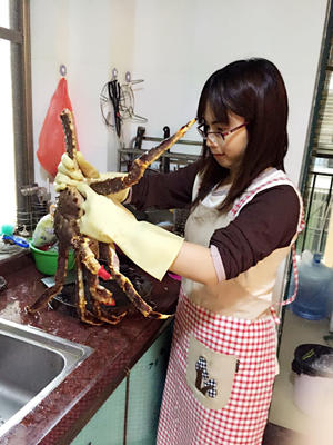 咖喱鲜活阿拉斯加帝王蟹（皇帝蟹/长脚蟹）的做法 步骤8