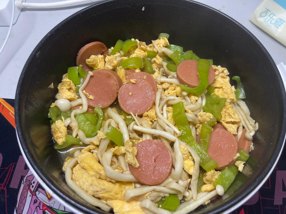 白玉菇炒火腿