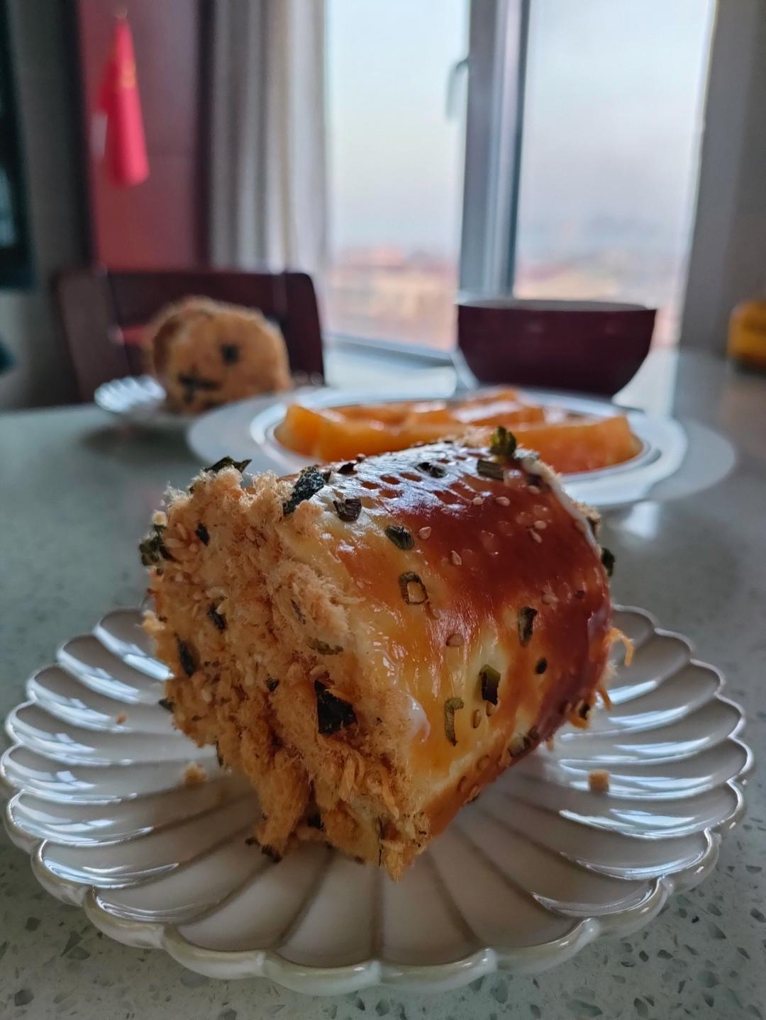 回忆的味道---肉松面包卷