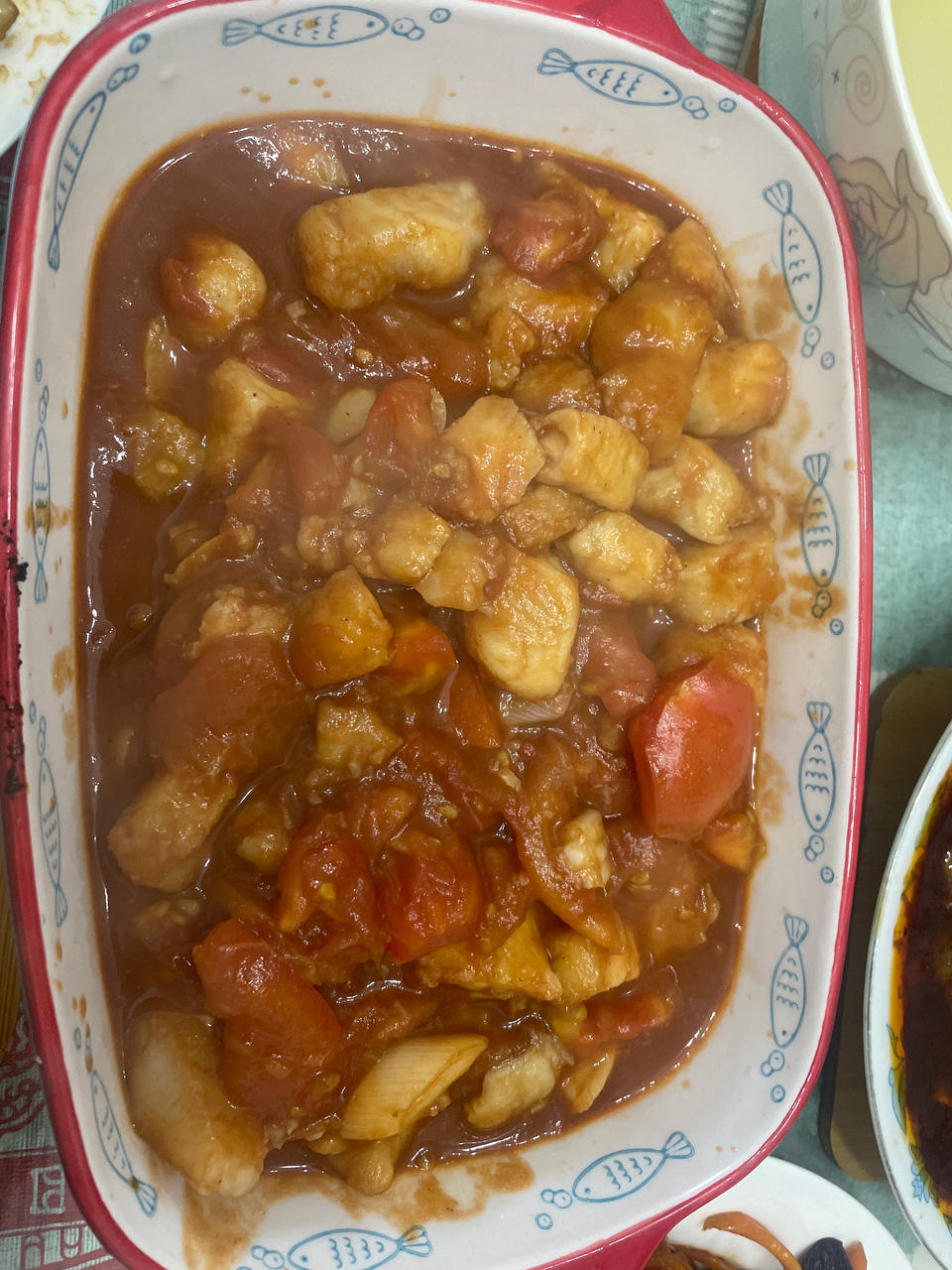 番茄鱼巴沙鱼（也可以用番茄龙利鱼），番茄酱汁超浓郁，营养又下饭！