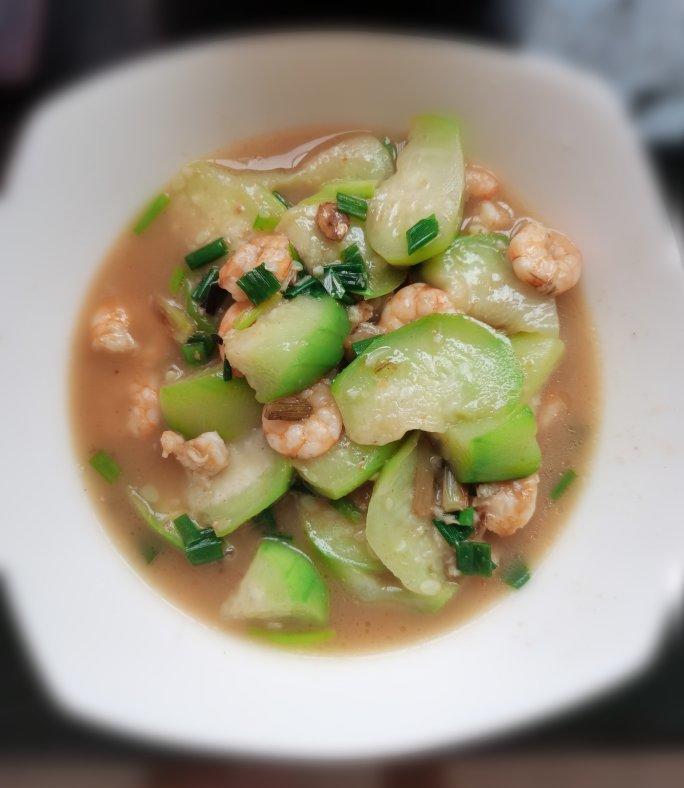 丝瓜炒虾仁