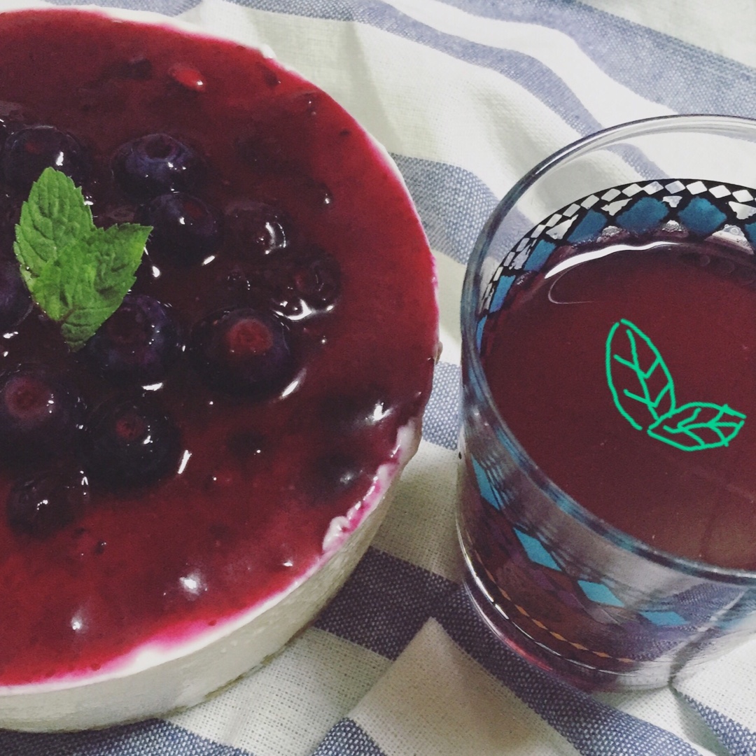 蓝莓芝士蛋糕（免烤）