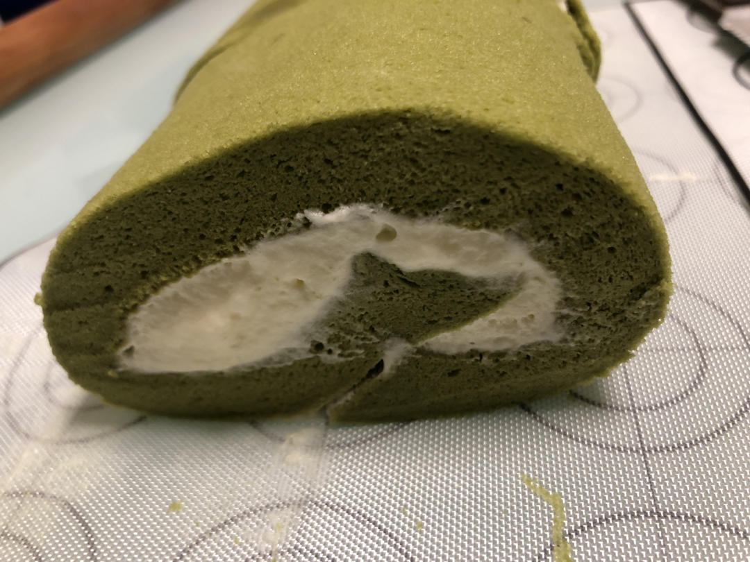完美抹茶蜜豆蛋糕卷