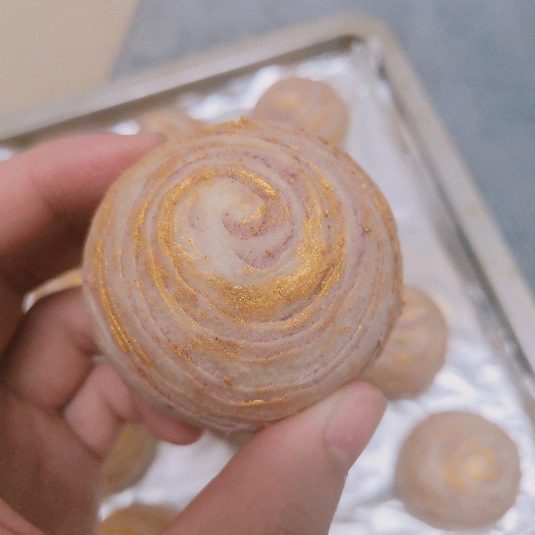 蛋黄酥~紫薯、抹茶、原味~花好月圆，中秋快乐~内附一次做六色蛋黄酥方法~