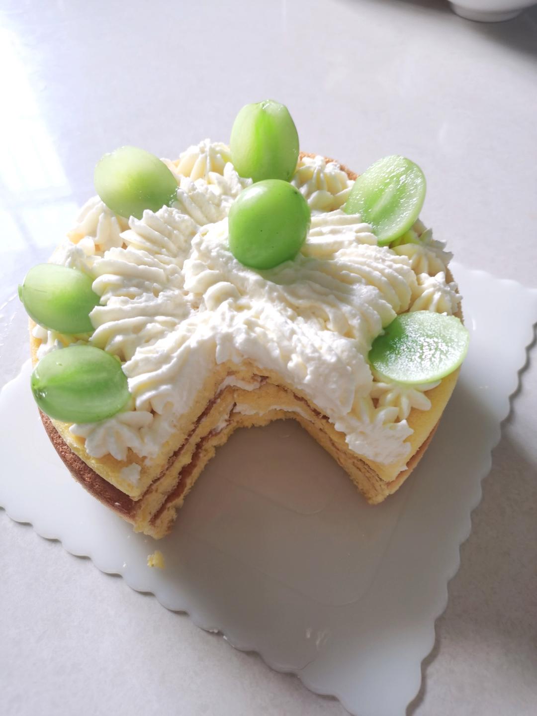 6寸可可戚风水果裸蛋糕