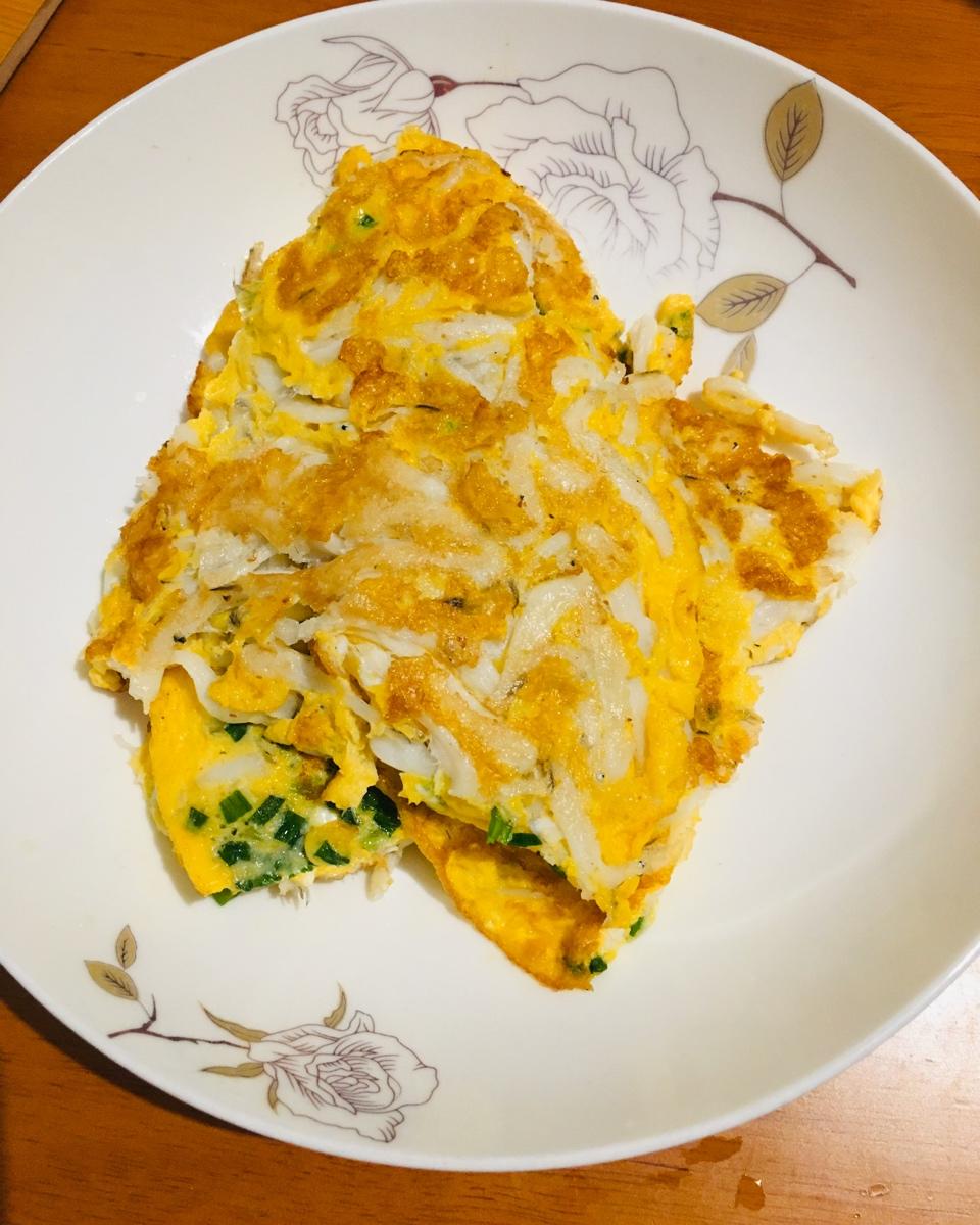 岚欣h做的白饭鱼(银鱼)煎蛋