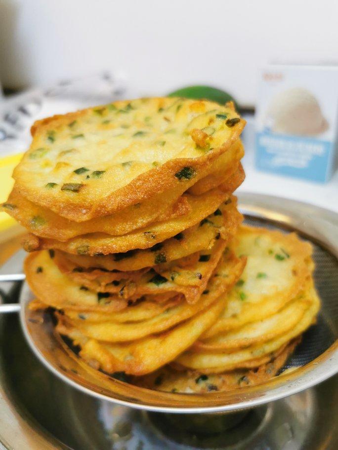 缘911917做的霞浦油饼(米浆葱油饼)