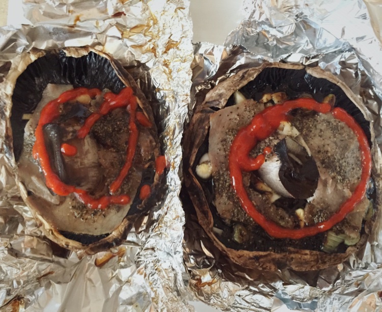多汁烤蘑菇