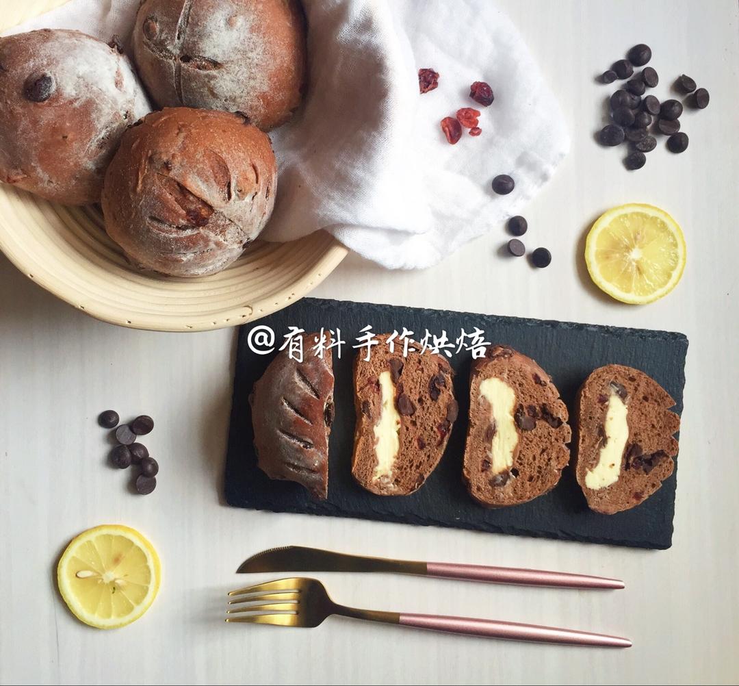 巧克力蔓越莓软欧 Rano Bread