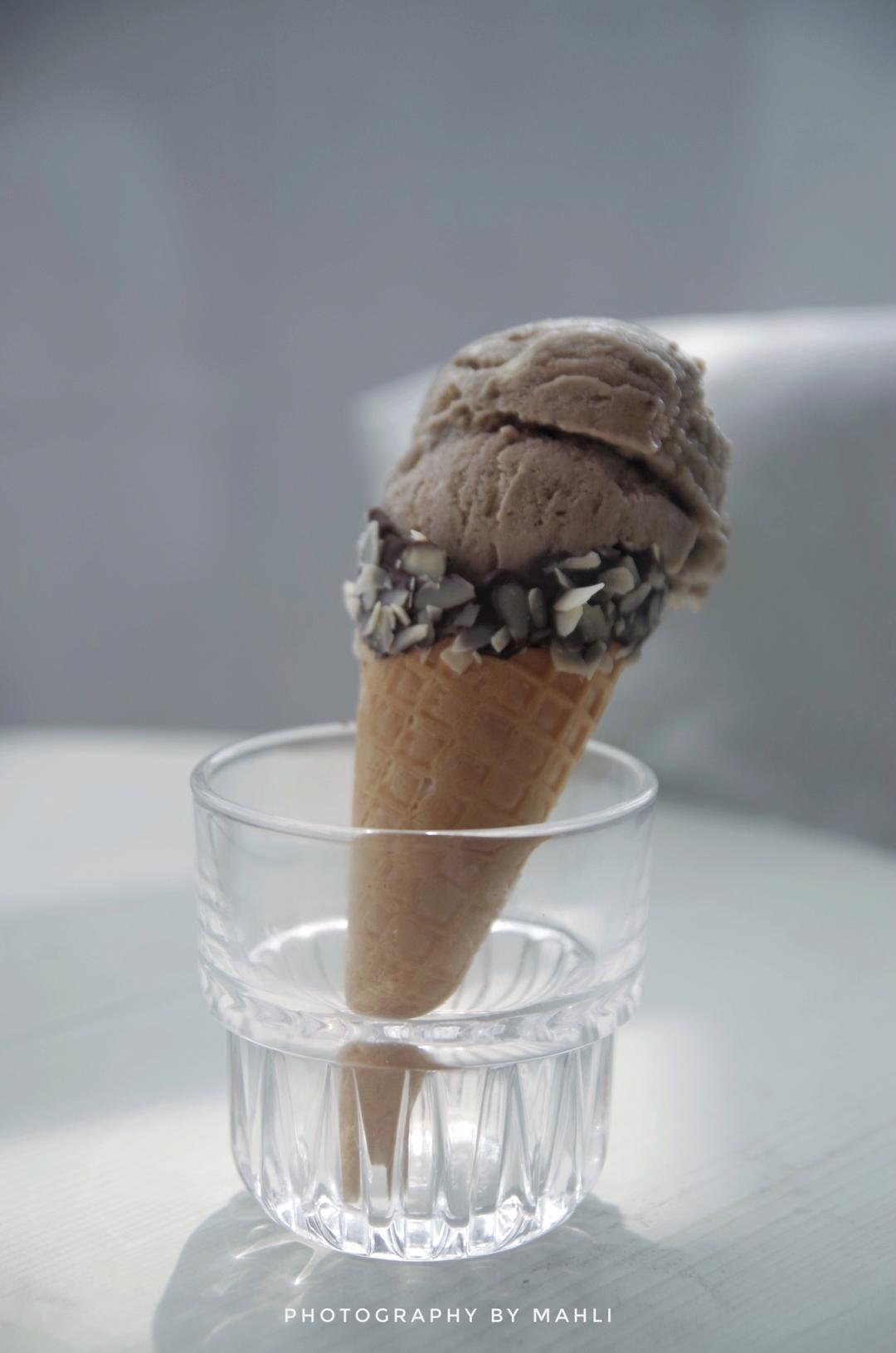 无糖无蛋奶|自制低卡脆筒冰淇淋🍦超简单