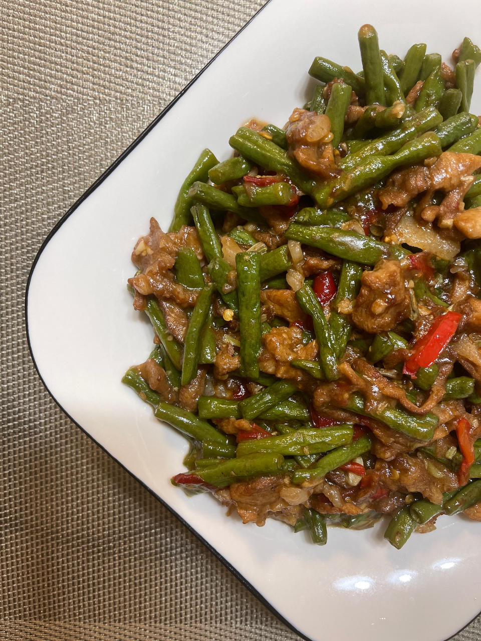豆角肉丝饭
