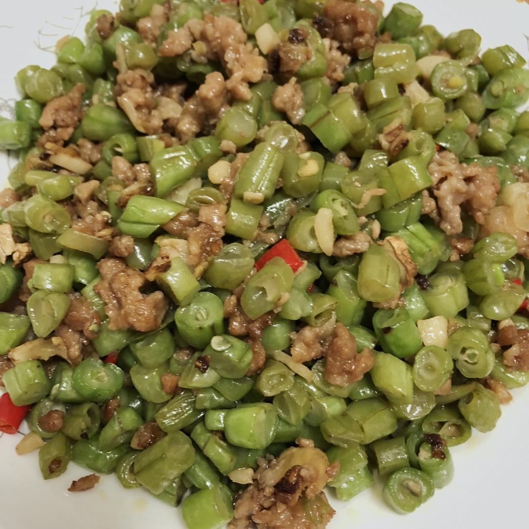 肉沫豆角下饭菜