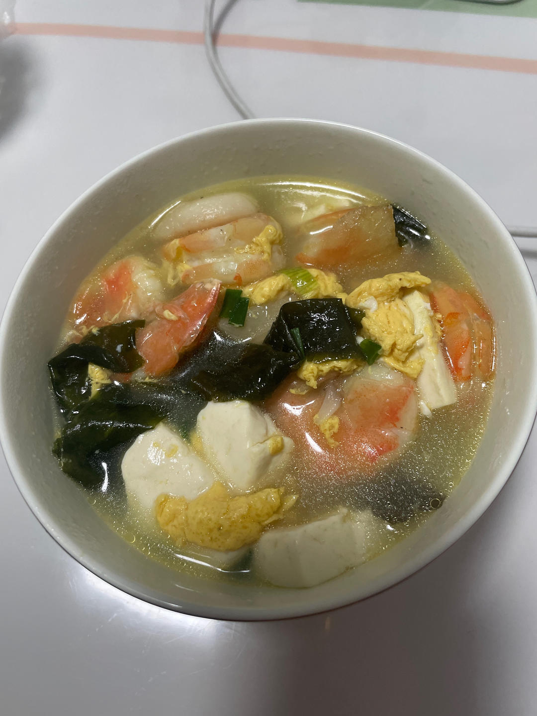 孩子增高汤 | 虾仁豆腐裙带菜汤