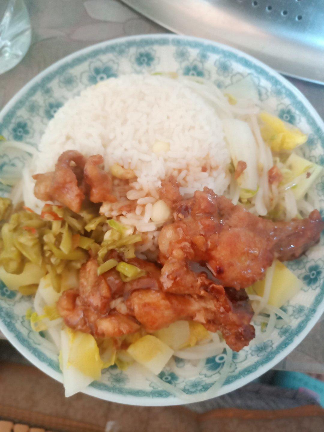 照烧蒜香版鸡腿饭的做法