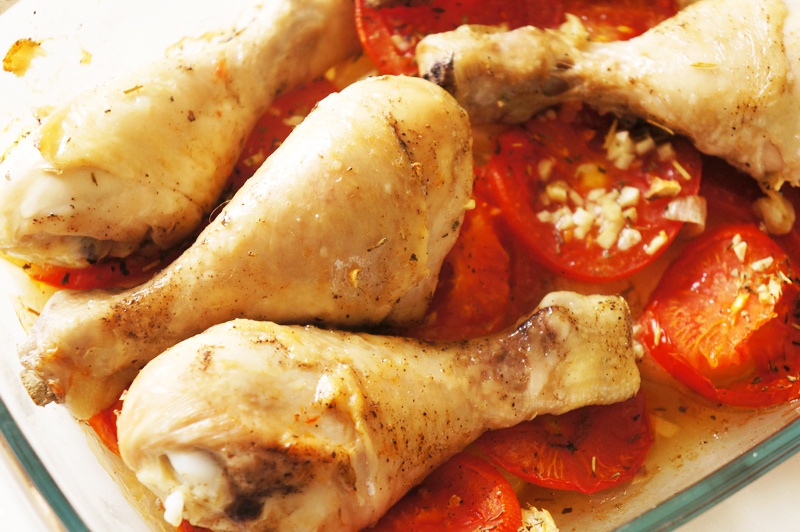 迷迭香番茄烤鸡腿/Roast chicken legs with rosemary and tomatoes