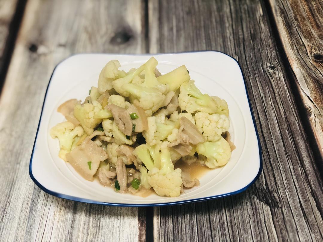 花菜炒肉片的做法