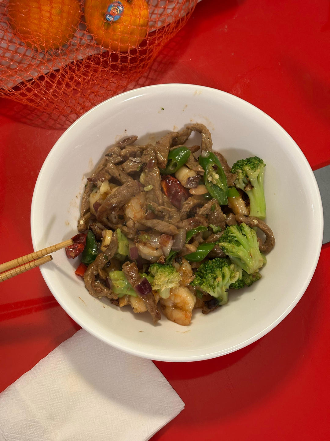 牛肉炒虾仁
