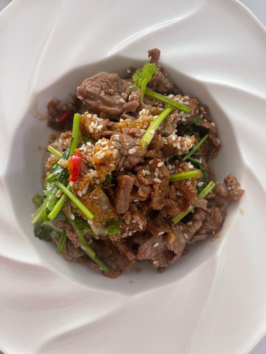 凉拌牛肉片