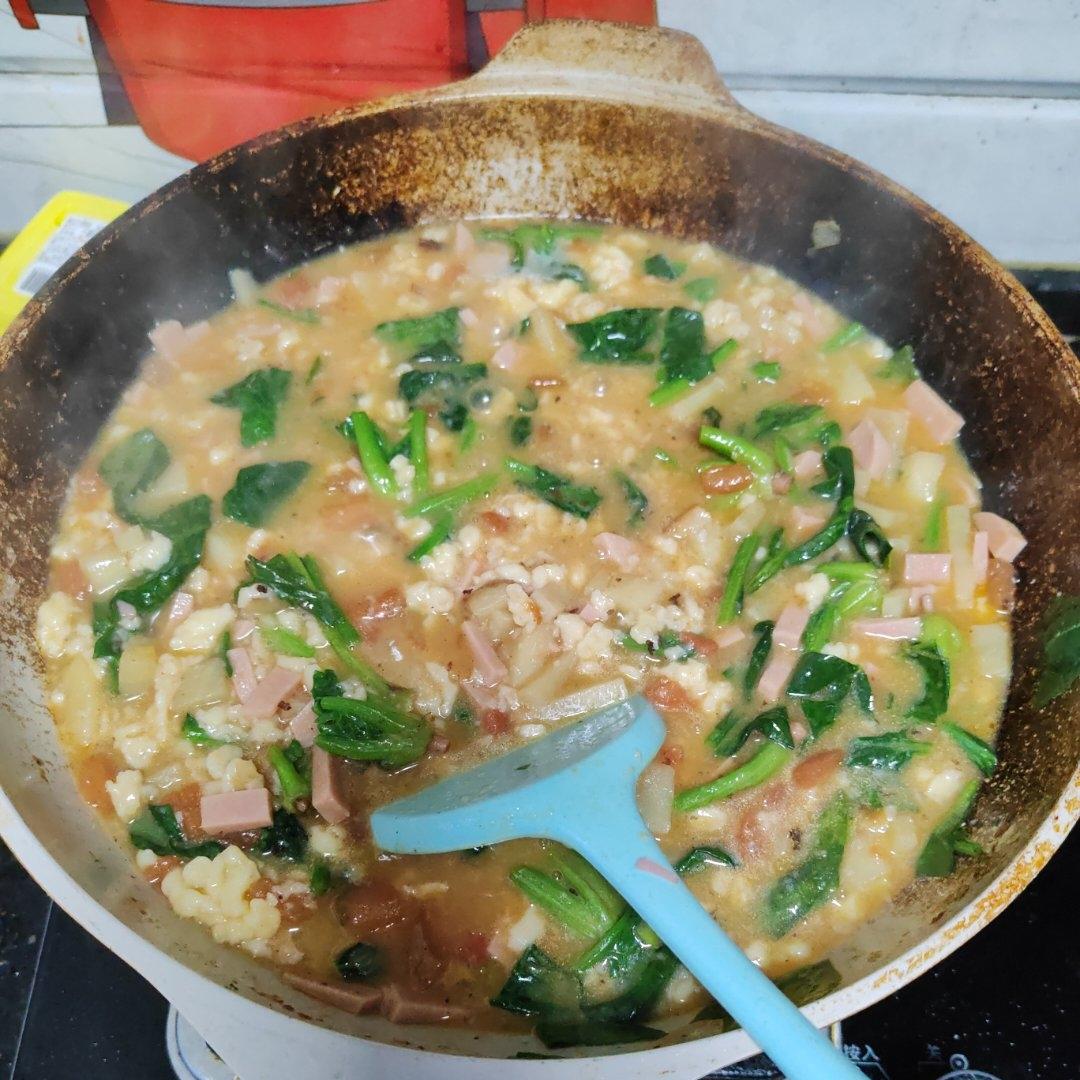 西红柿鸡蛋面疙瘩汤