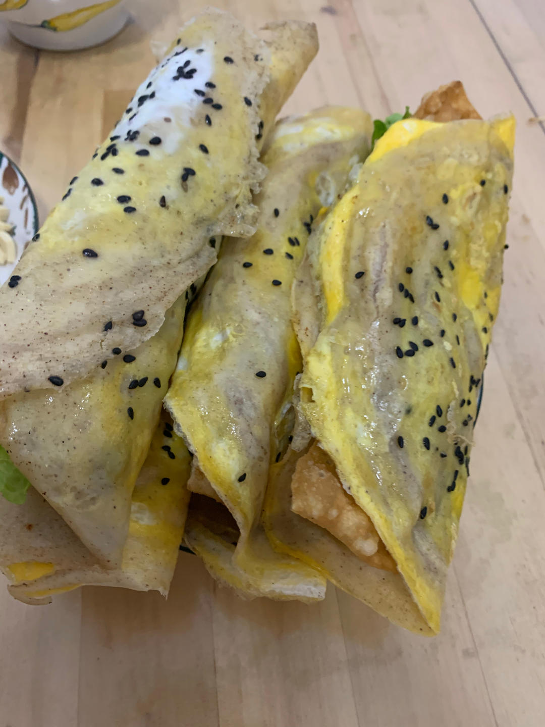 秒杀早餐摊不破皮大煎饼，步骤超详细