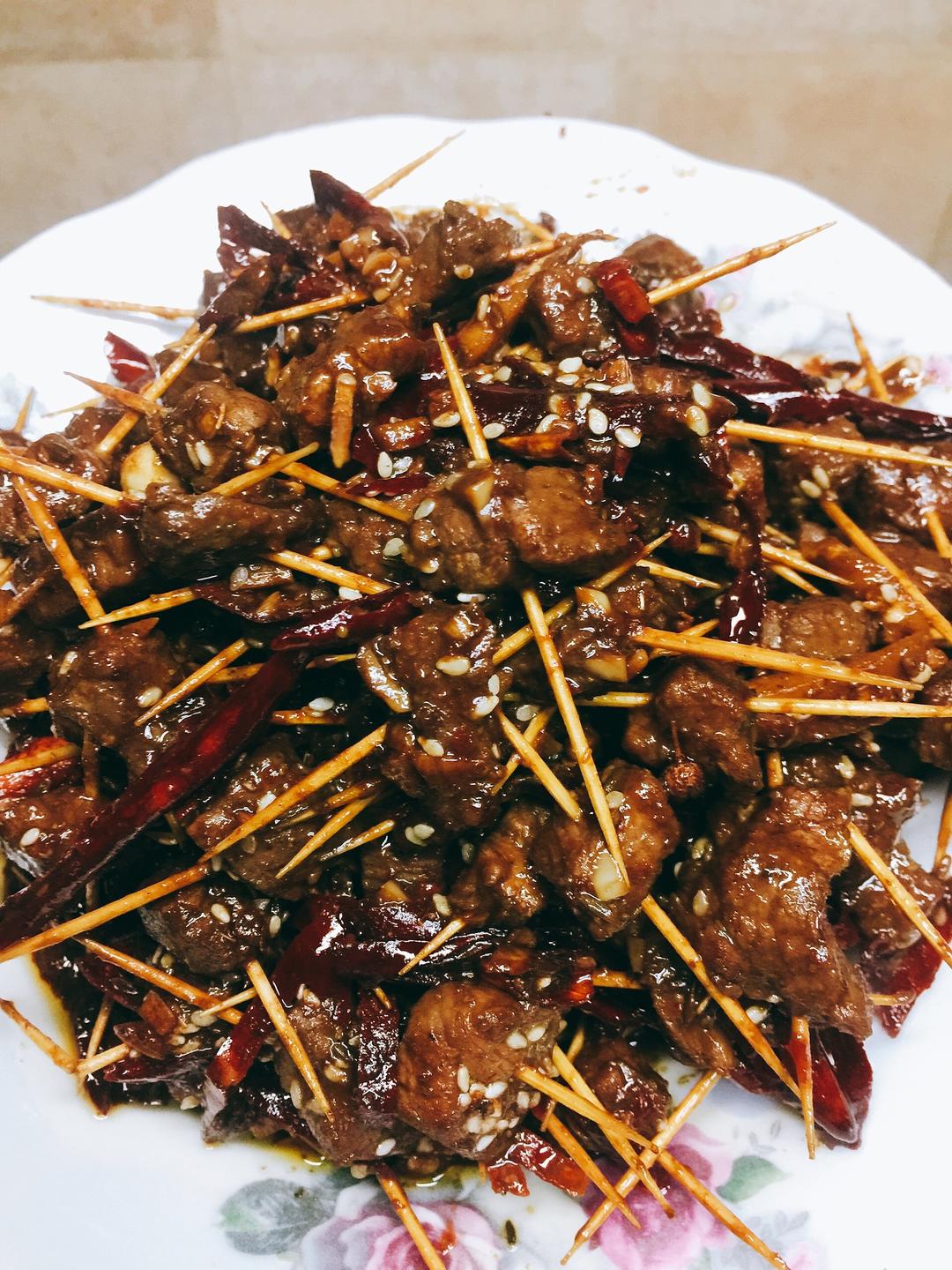 牙签牛肉的做法