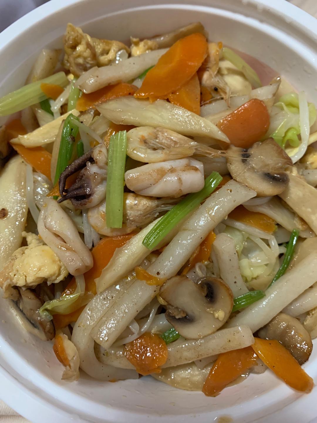 什锦炒年糕条的做法