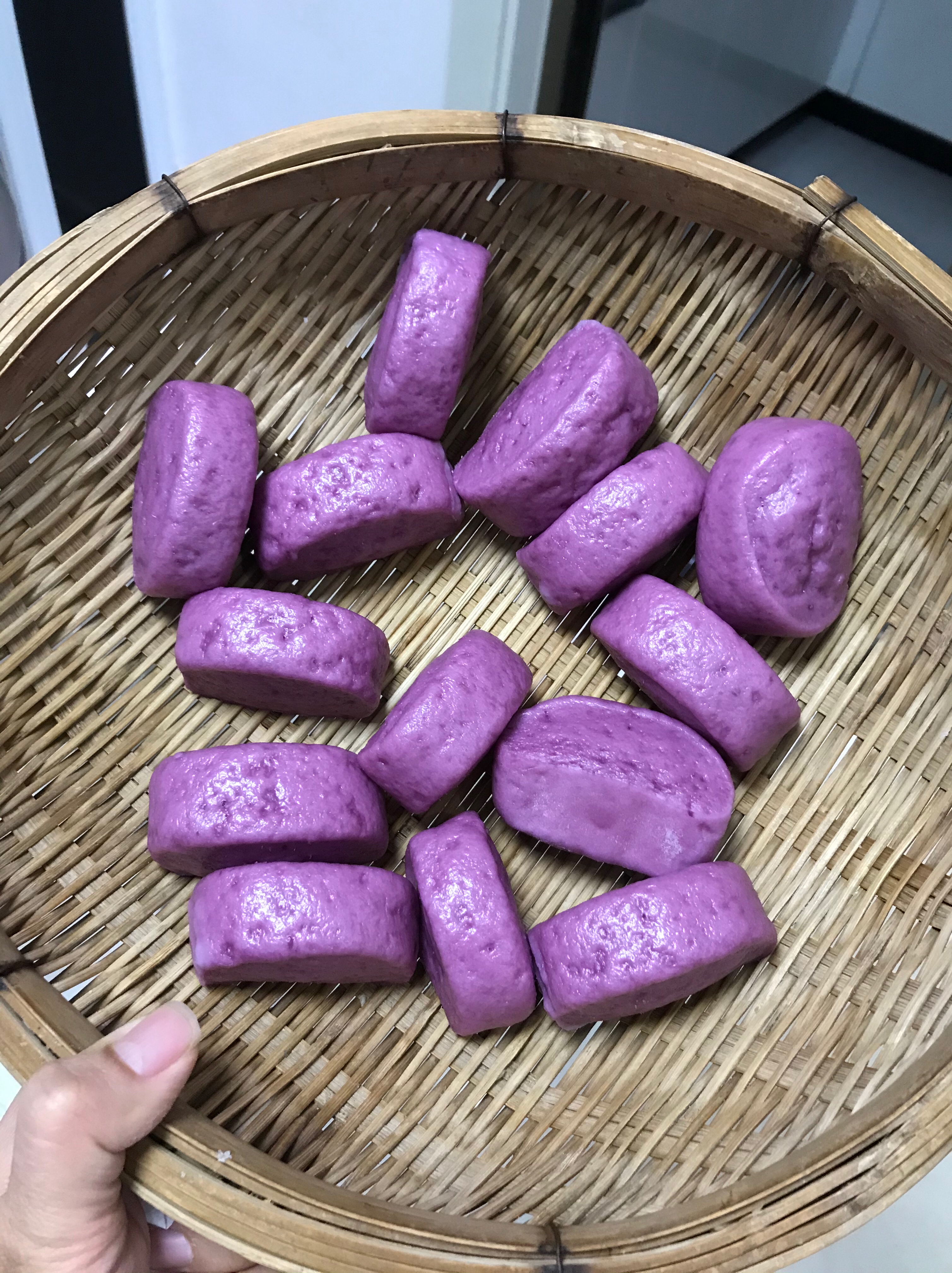 紫薯奶香小馒头的做法