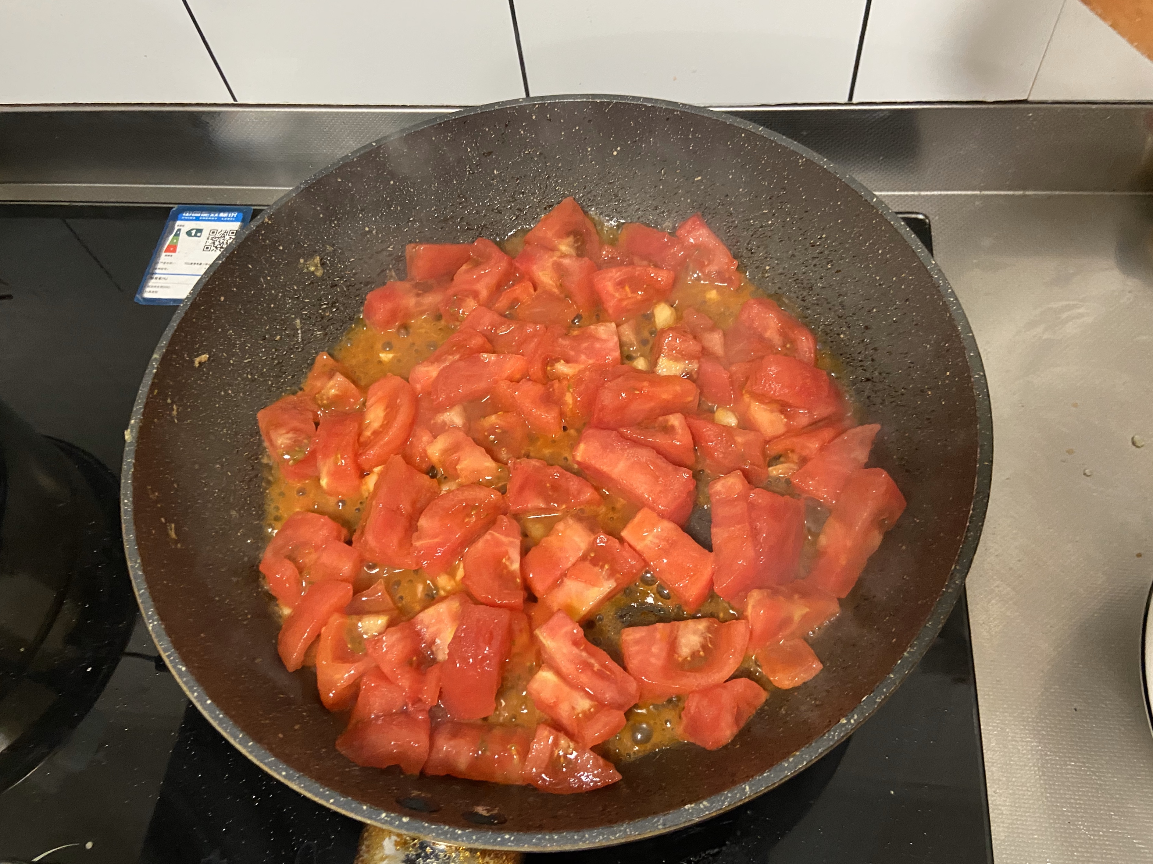 浓郁版番茄炒鸡蛋（包括去皮方法）的做法 步骤9