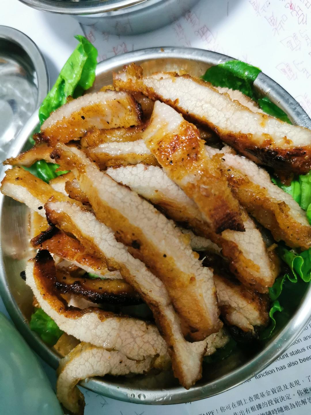 脆爽猪颈肉（不用烤炉版）