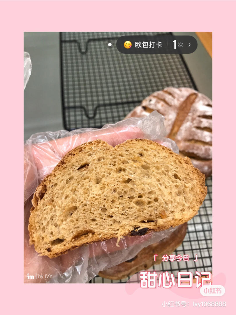 全麦红糖桂圆软欧包