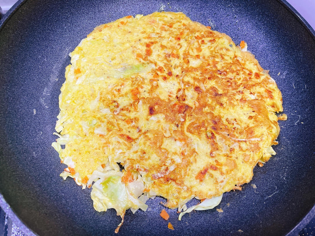 黄磊老师同款低卡营养包菜鸡蛋饼