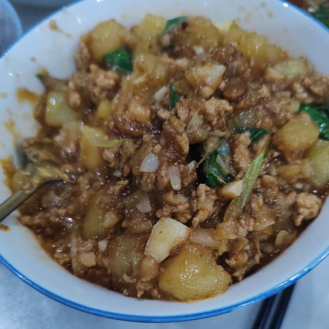 便当界新宠！巨下饭的【肉末米豆腐】，附赠自制米豆腐做法