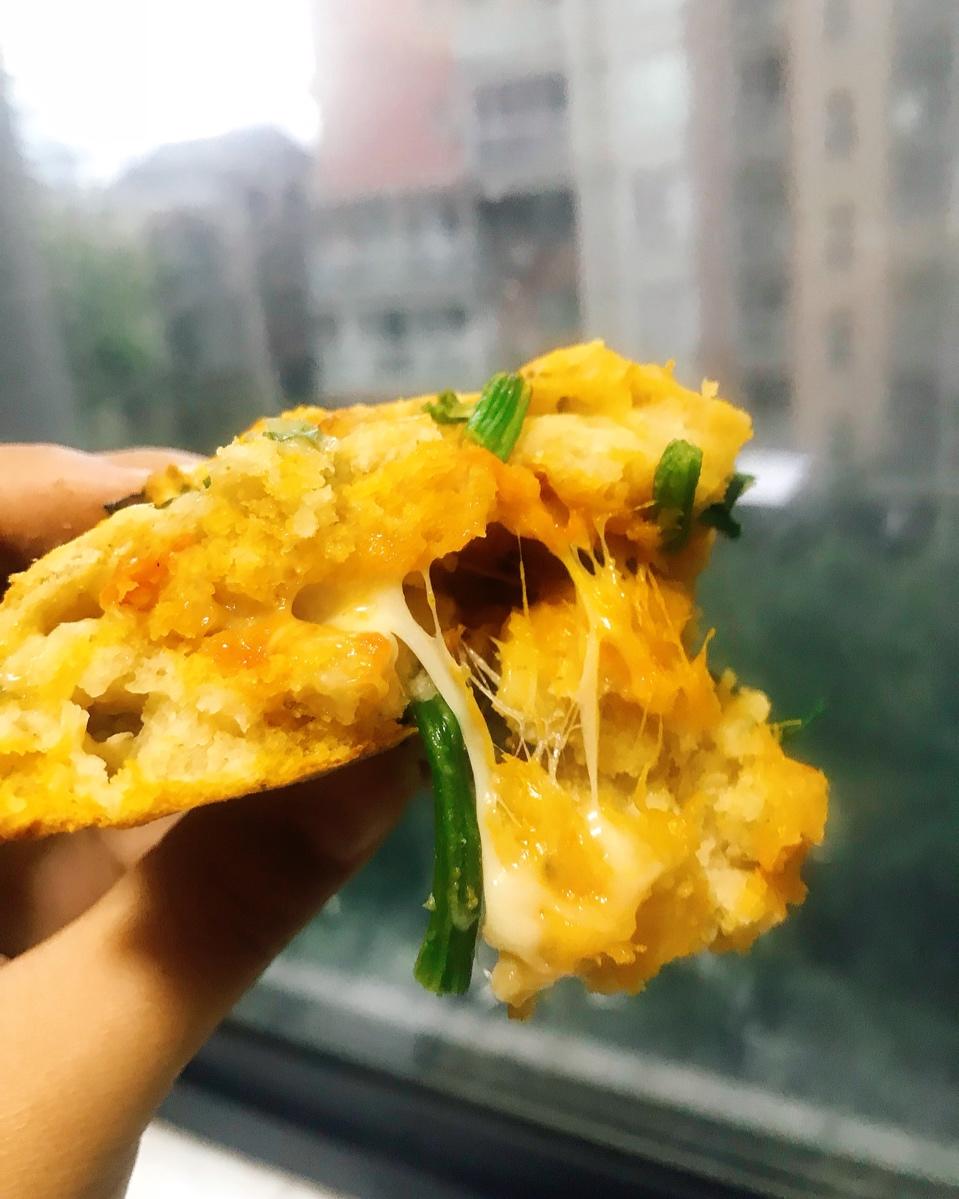 菠菜南瓜奶酪丹波面包丨健康·烘焙