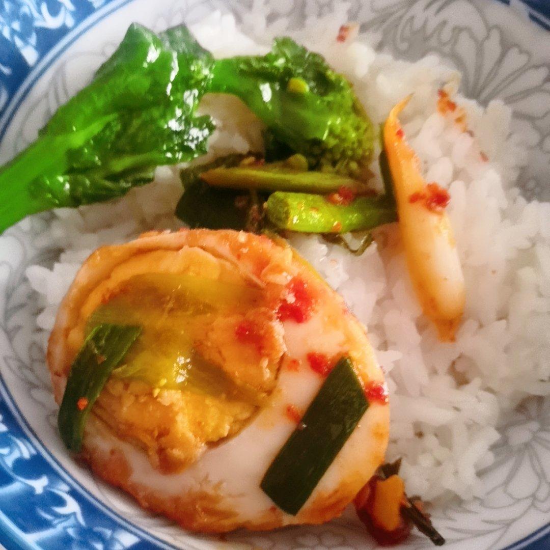 美味的炒水煮蛋