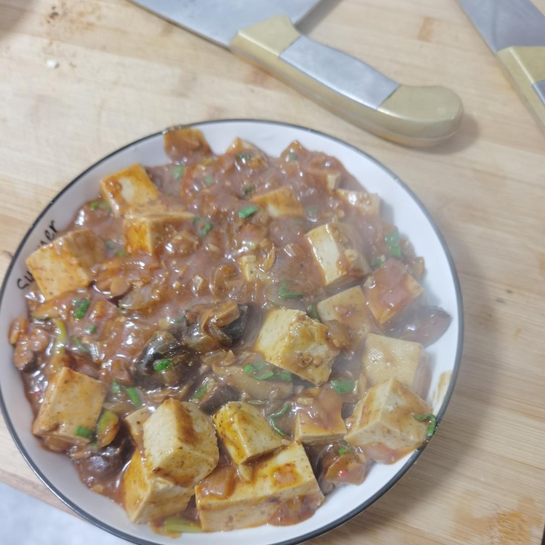 家常素麻婆豆腐的做法，简单易上手，没肉也想吃2碗