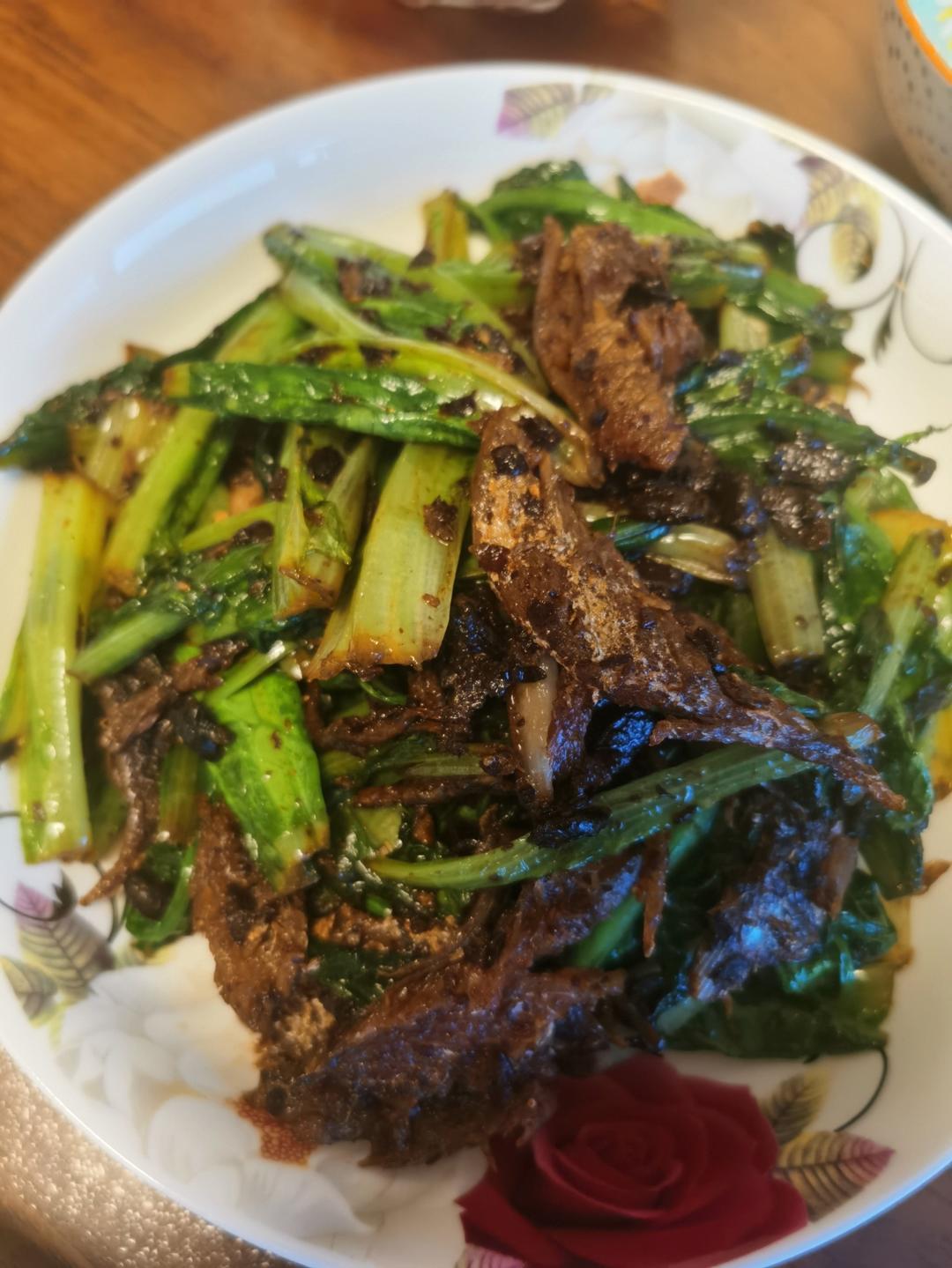 豆豉鲮鱼油麦菜