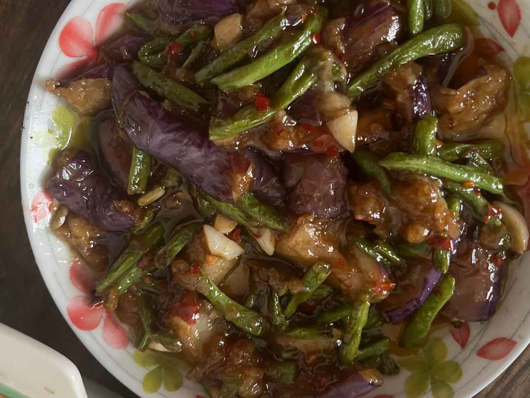 豆角烧茄子