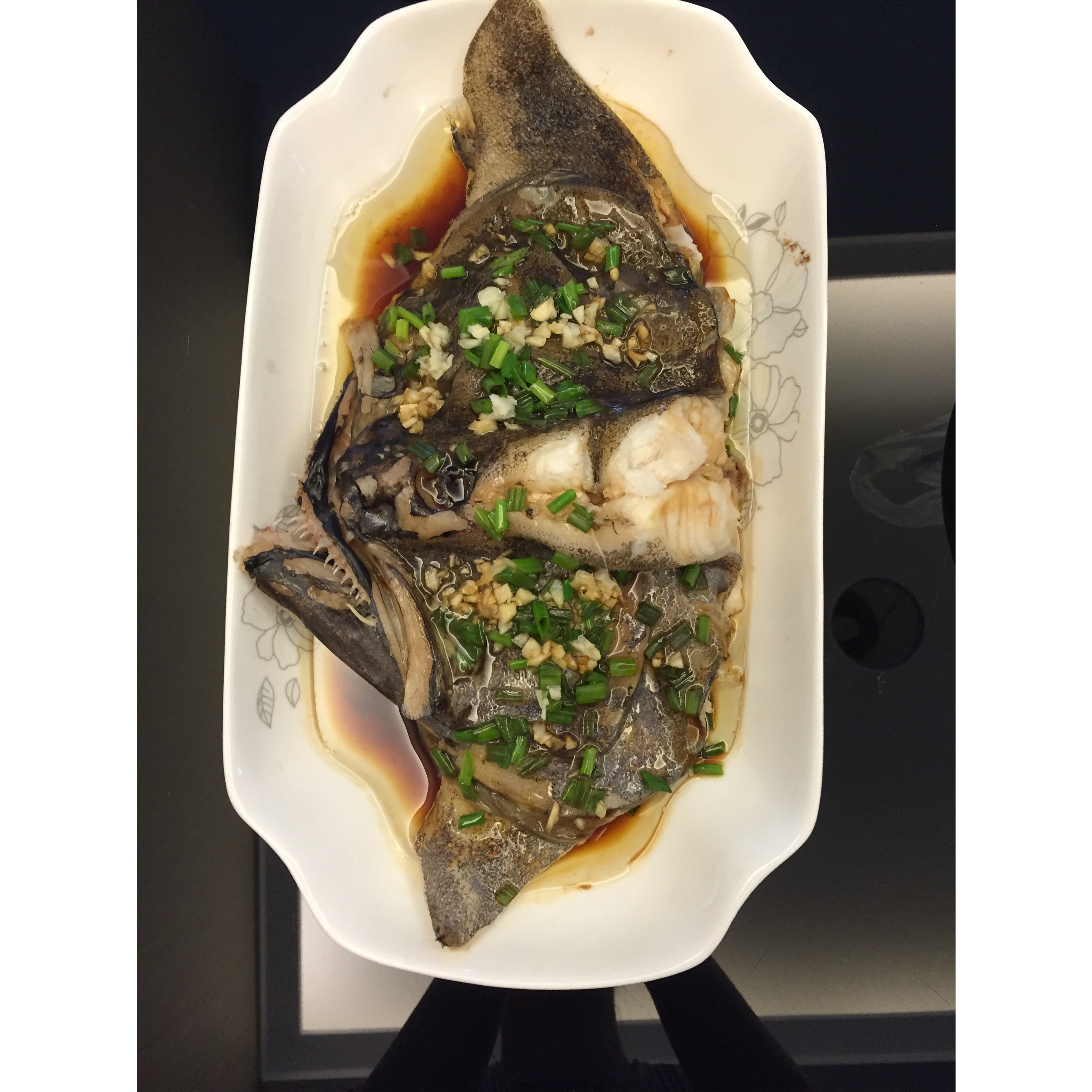 葱油鸦片鱼头