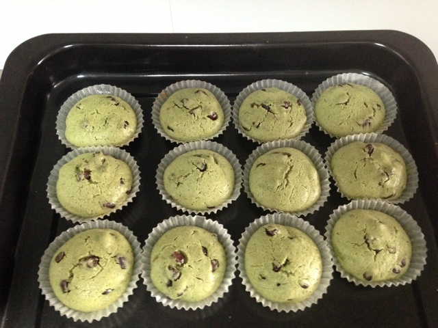 抹茶蜜豆杯子蛋糕