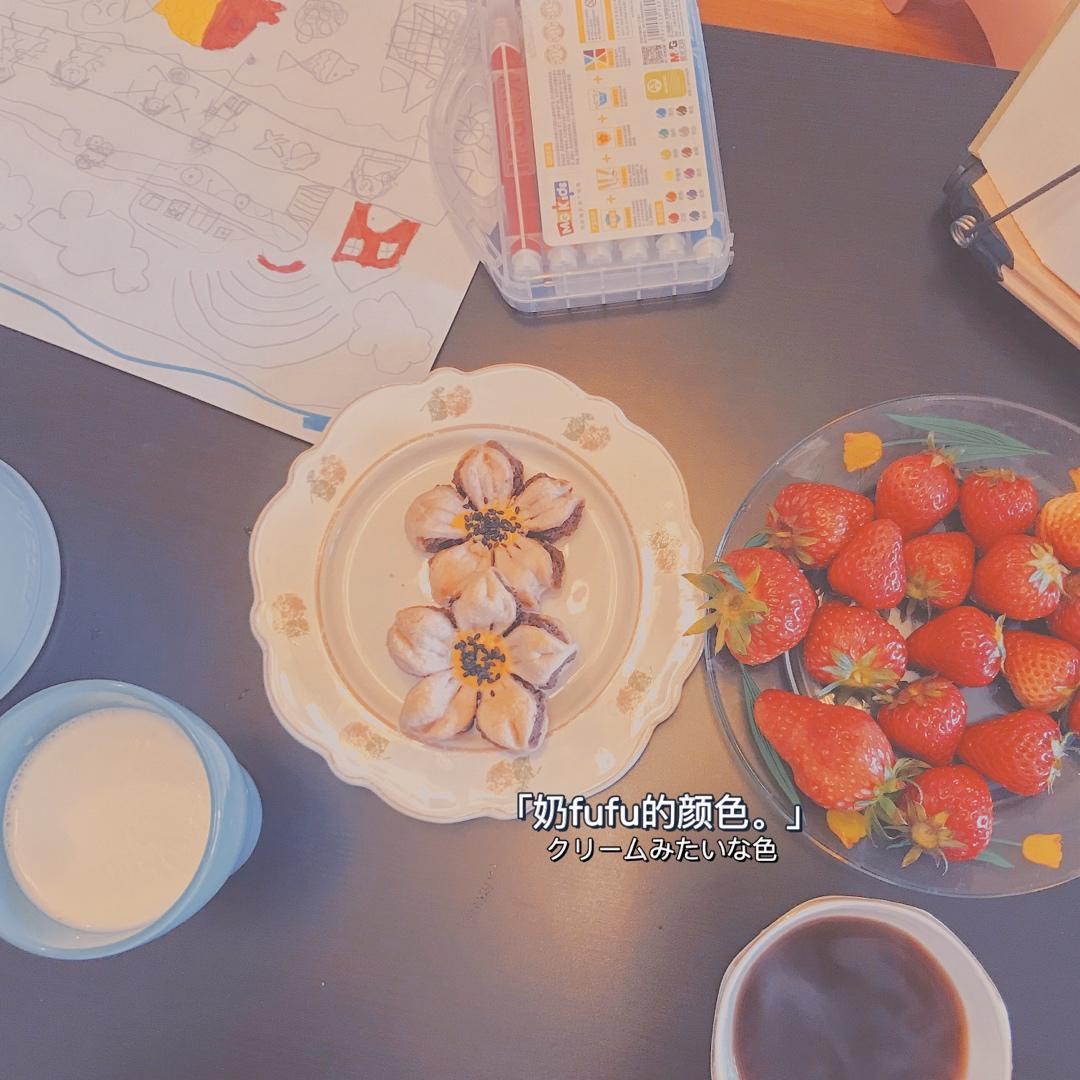 浪漫唯美樱花酥～～豆沙馅