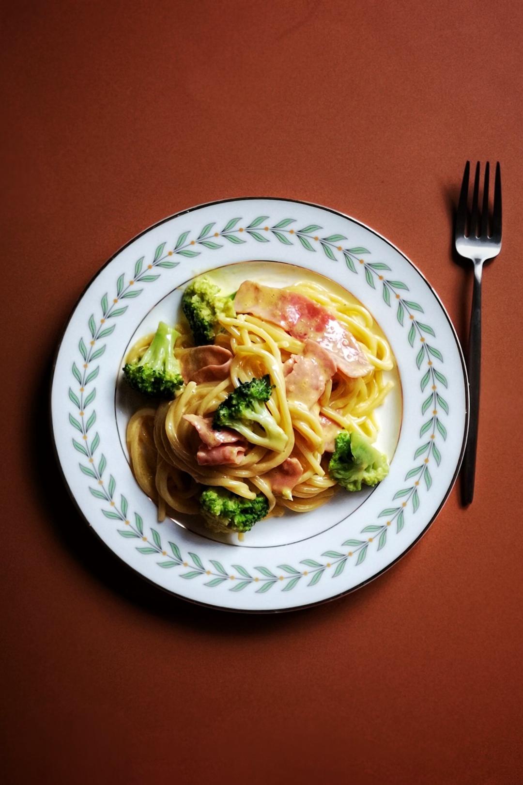 扎实香浓的意面，卡邦尼白汁意大利面