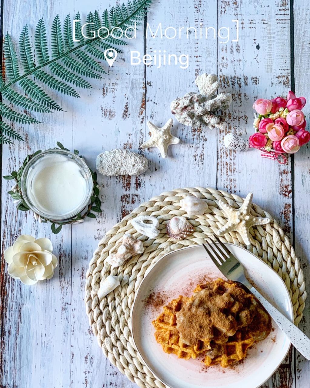 红薯华夫饼—无面粉版