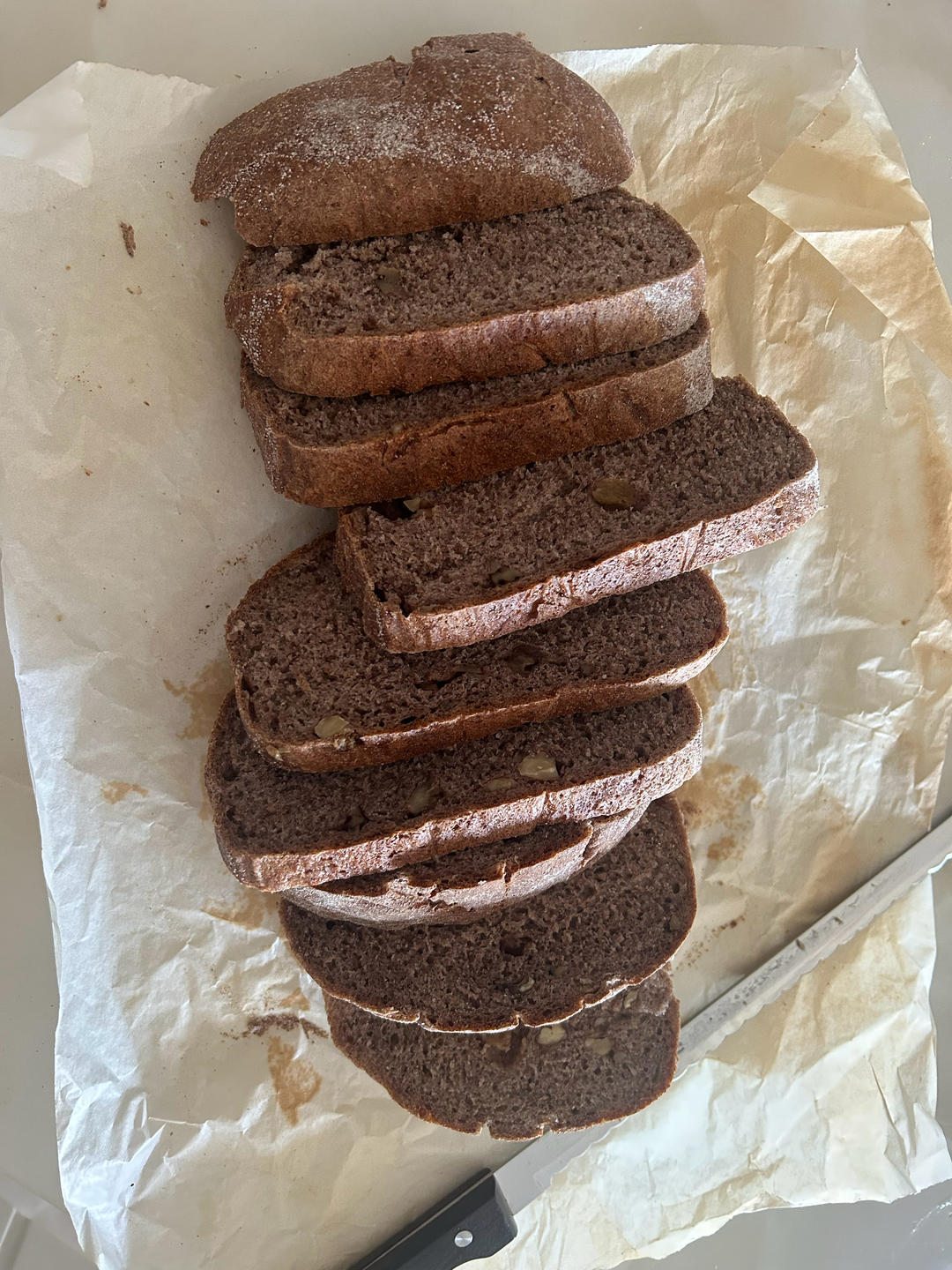 ❗️❗️免揉，没有一颗糖没有一滴油黑麦核桃面包，减脂刮油