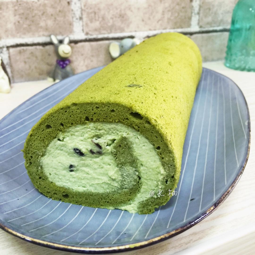 抹茶蜜豆蛋糕卷