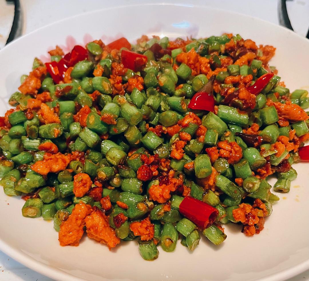 豇豆炒肉沫