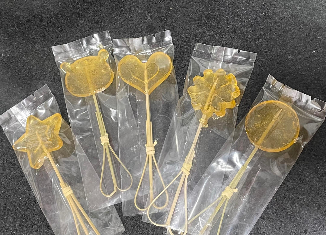 橘子果肉棒棒糖