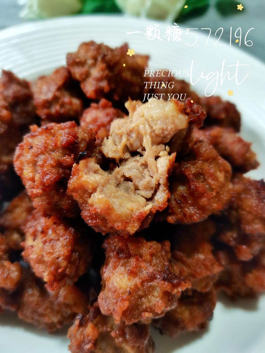 新年宴客菜➺「干炸肉丸子」➺外酥里嫩😍😍😍的做法